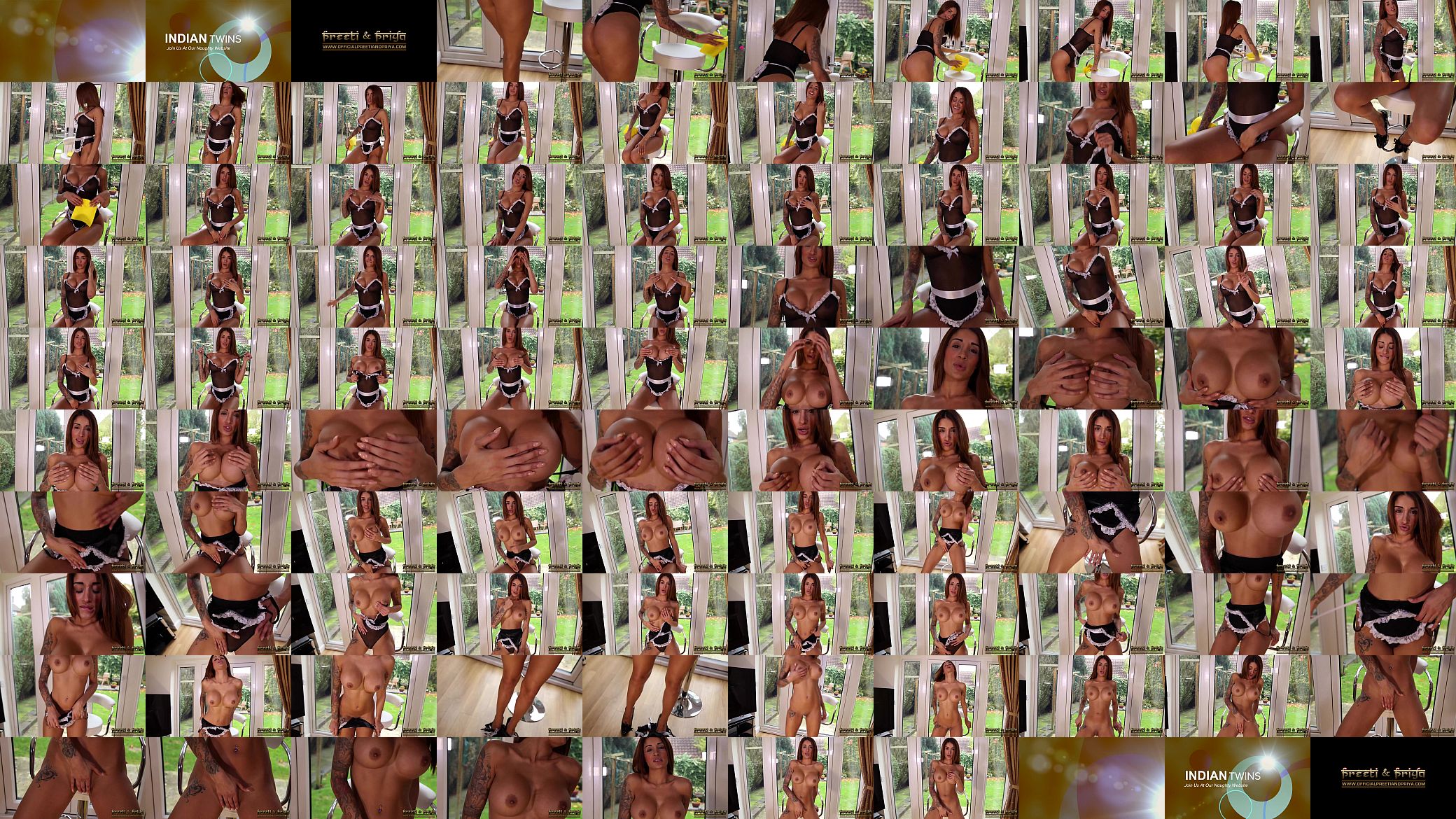 UK Babe Priya Young Maid Fantasy Strips Masturbates Pussy see Boobs Ass Sexy 预览图