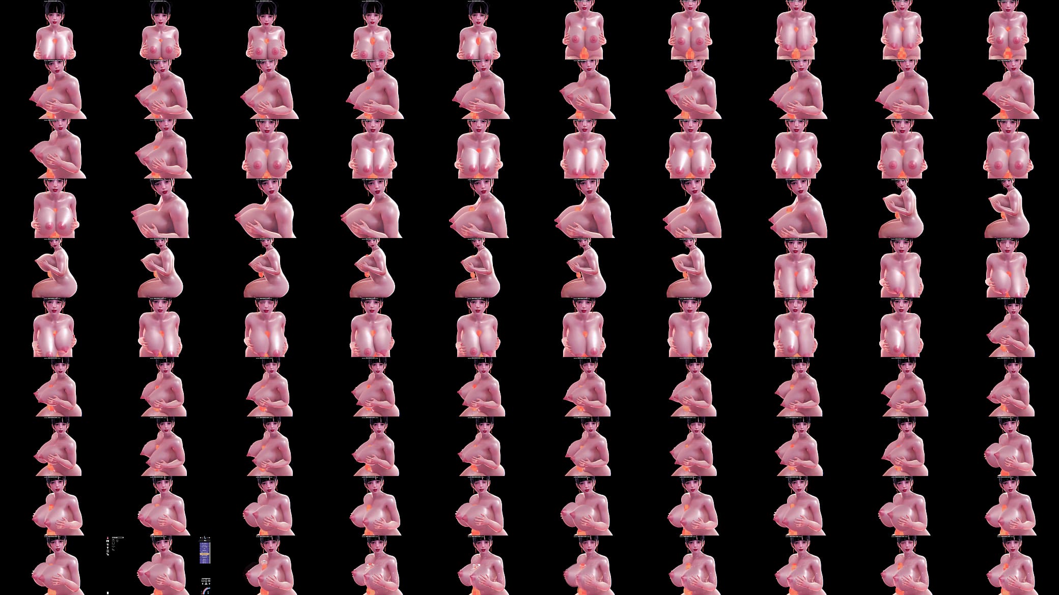 3d animation Big breasts 预览图