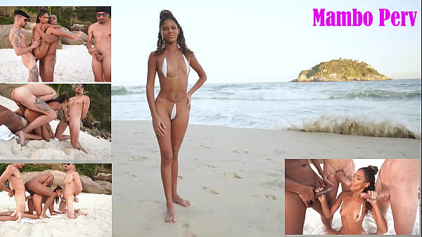 Very slim Brazilian beauty, Karina ROSE fucked by 3 monster cocks in front of people (DAP, PUBLIC SEX, Gapes, BBC, Slim)OB376