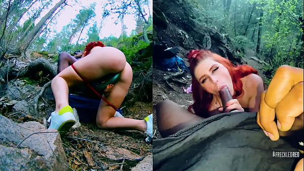 Redhead Rides Her 1st Big Black Cock In Public