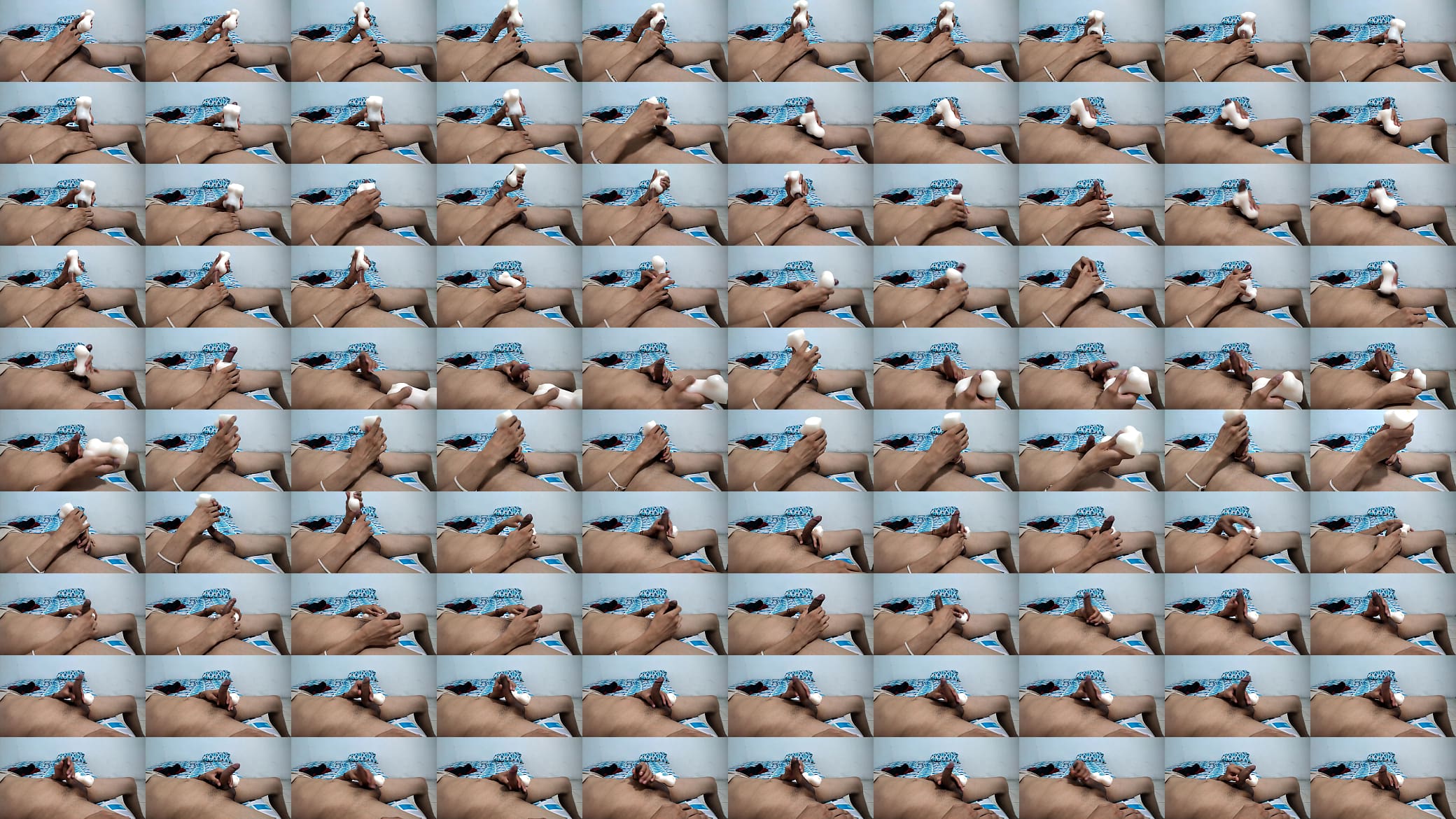 Masturbating with small object, big wet cock 预览图