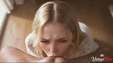 old man fucks blonde and cums in her ass [AI]