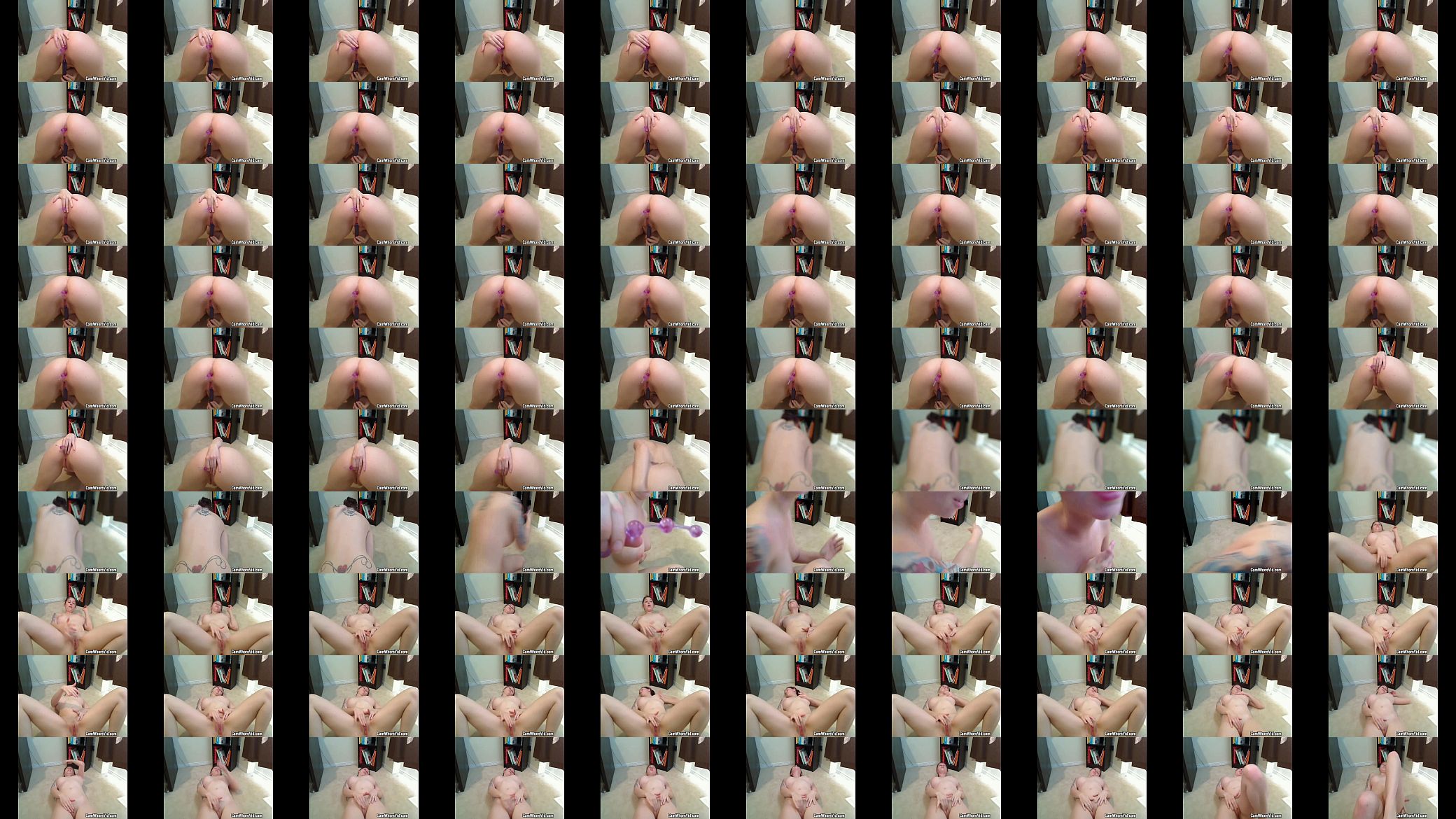 Anal Beads And Vibrator Make Her Orgasm On Webcam 预览图