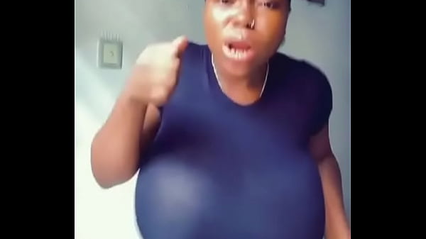 Huge breast dances in motion