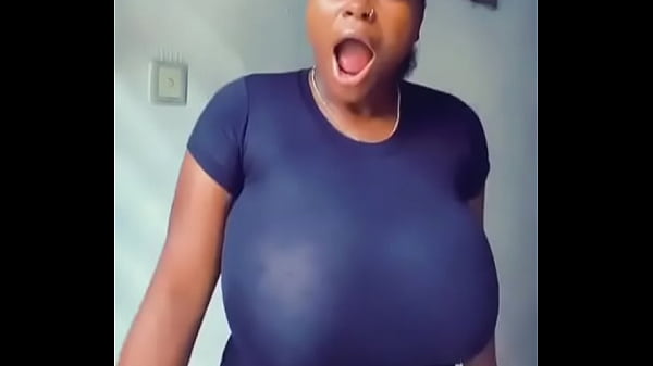 Huge breast dances in motion