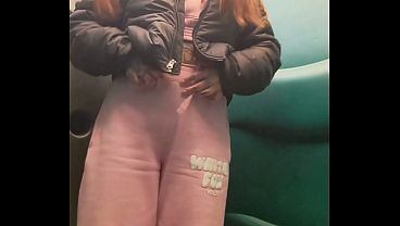 Peeing in a portaloo at festival