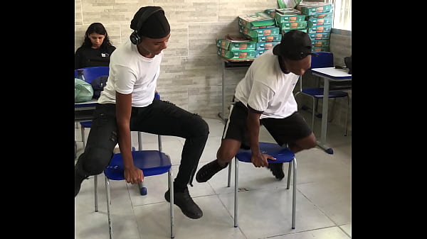 2 sluts giving a lesson sitting down in the classroom