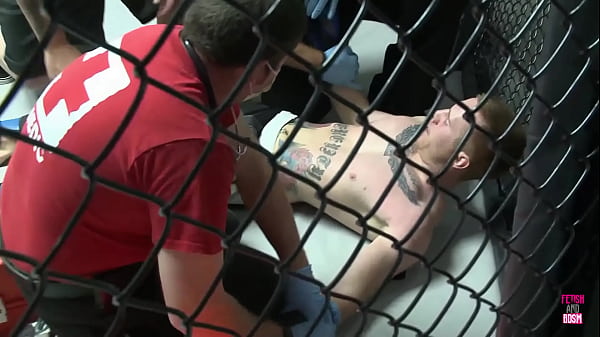 Asian guy hardcore fuck blonde Lexi Belle after winning in the cage