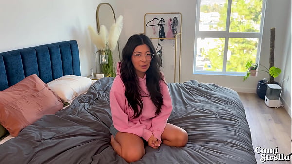 “ARE THOSE MY BOXERS?!” Big titty Latina step sis SQUIRTS on my cock - Cami Strella x Lev Lieben