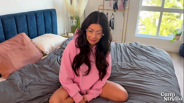 “ARE THOSE MY BOXERS?!” Big titty Latina step sis SQUIRTS on my cock - Cami Strella x Lev Lieben