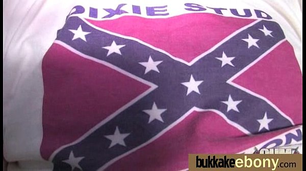 Ebony in a huge bukkake 5