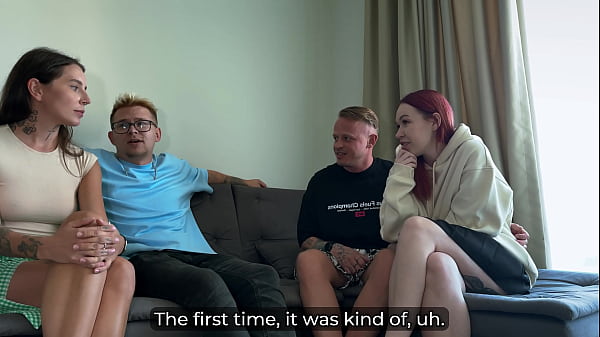 Download Video - I Swappe My Hot GF with Another Couple & Fucked His Busty Wife Till I Exploded on Her Pussy