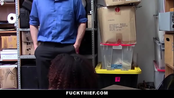 Ebony Teen Caught and Fucked For Shoplifting at The Store