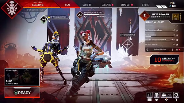 Calls girlfriend while playing apex legends