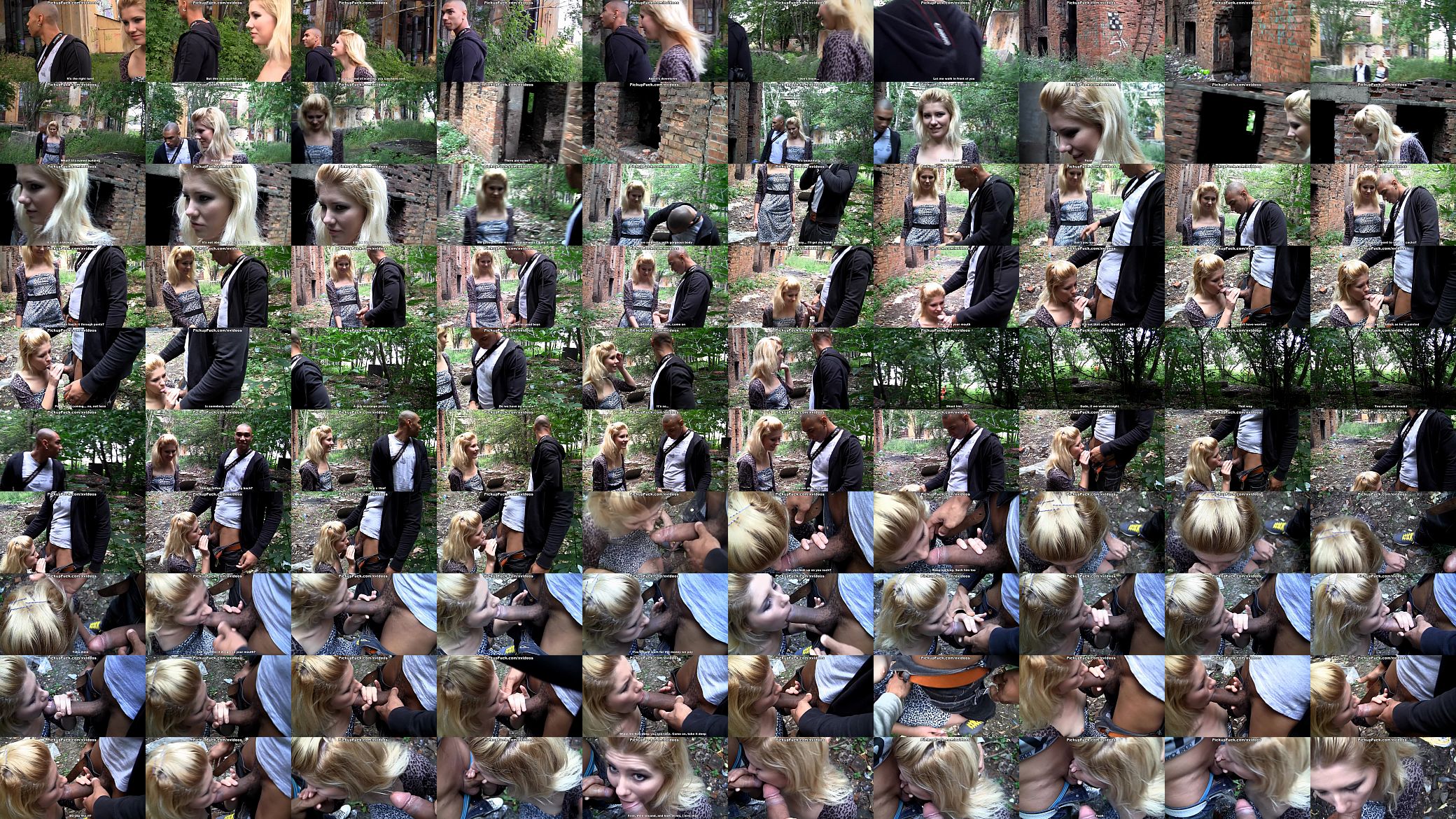 young blonde sucks a huge dick on the street! 预览图