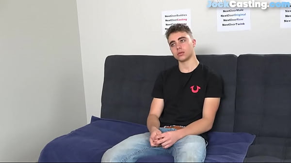 Download Video - Casting jock strokes his shaft for cumshot in solo action