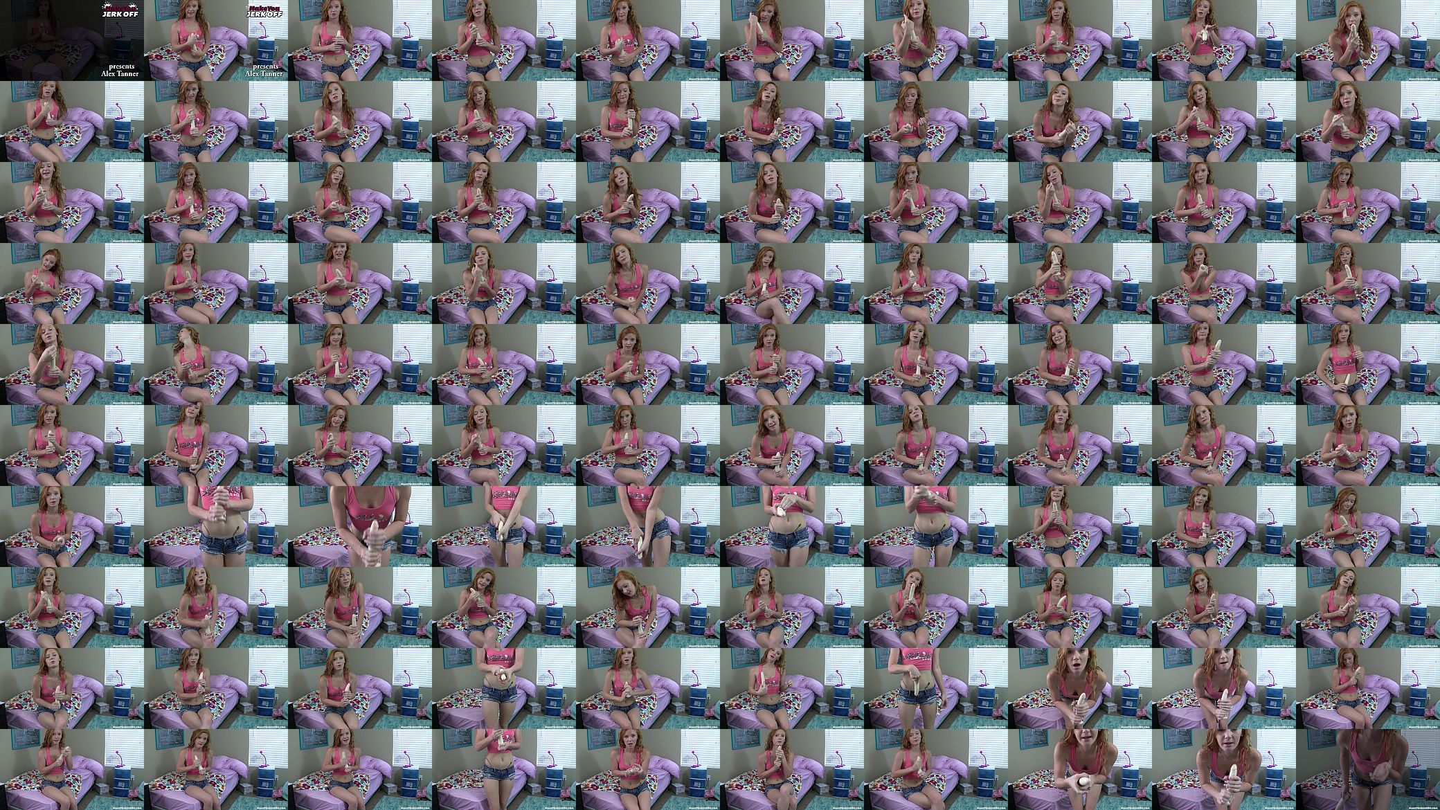 Teen redhead Alex Tanner jerk off instructions 预览图