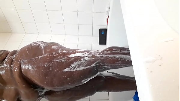 Washing Her Big Black Booty