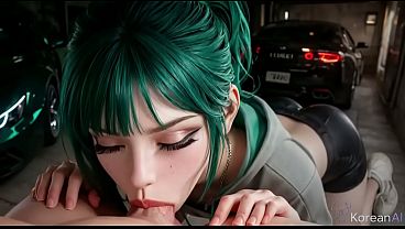 I left bright finger marks on this horny Asian's fragile thighs while my huge cock slammed into her balls deep [AI]