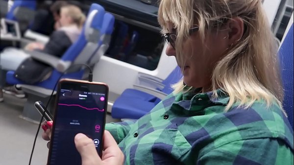 REMOTE CONTROL MY ORGASM IN THE TRAIN