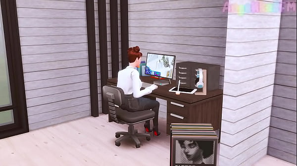 futanari boss seduced her secretary and checked her deep throat with a huge dick sims me hentai sfm