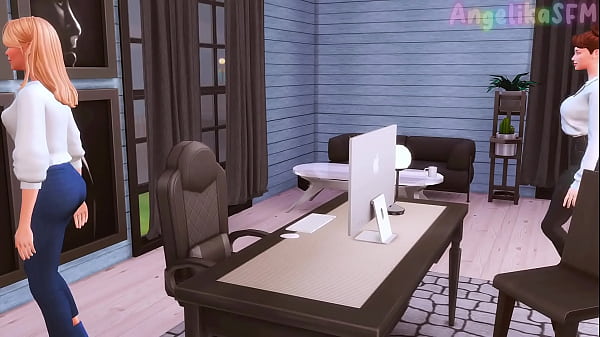 futanari boss seduced her secretary and checked her deep throat with a huge dick sims me hentai sfm