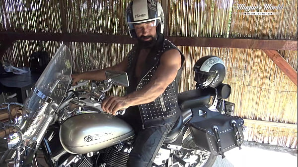 Behind The Scenes Of Regina Gold On Motorcycle