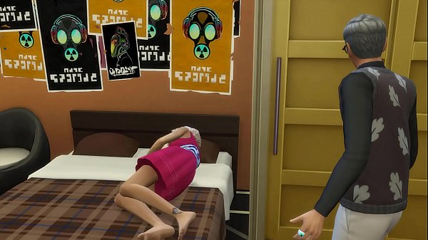 step Dad Fucking After Watching Her s. And Masturbating Next To Her In A Chair