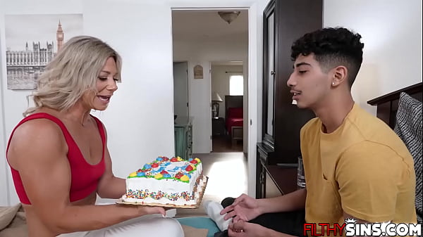 Download Video - Stepmom Madison Brite have a special birthday gift for her stepson Diego Perez
