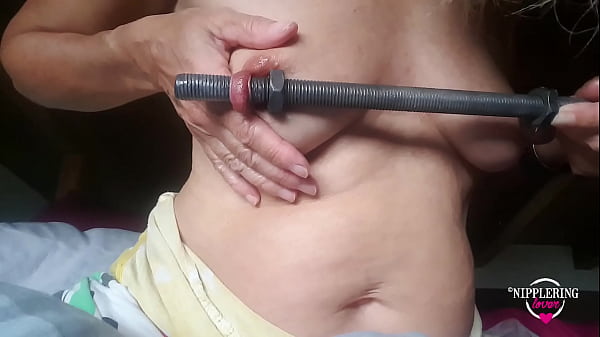16mm Rod Torture: Extreme Nipple Piercing Stretching - Part 1