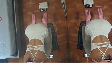 Milf tied to a chair and fucked in the mouth and pussy