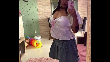 Gassy Chubby Girl Farting After Eating Ice Cream and Milkshake Big Bloated Belly