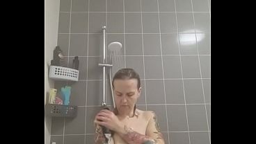 Me taking a shower