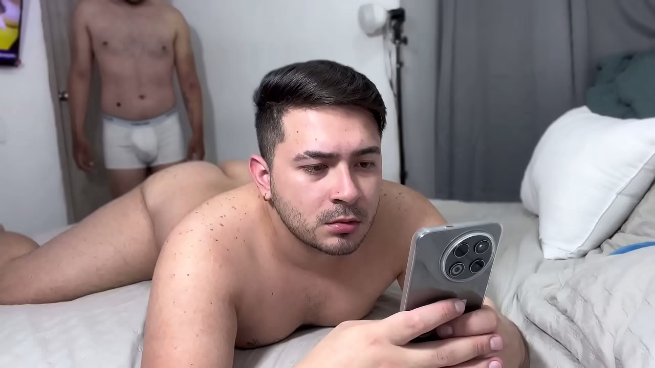 The straight friend can'_t resist his gay friend'_s big ass when they are alone at home and surprises him with a hot and exciting fuck