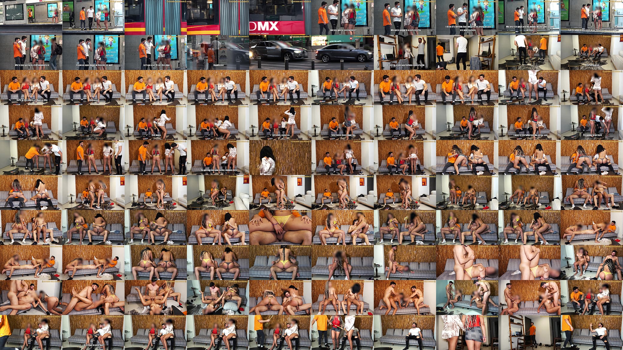 Meeting Two HOT ASS Babes At Bus Stop Ends In Incredible FOURSOME Back Home 预览图