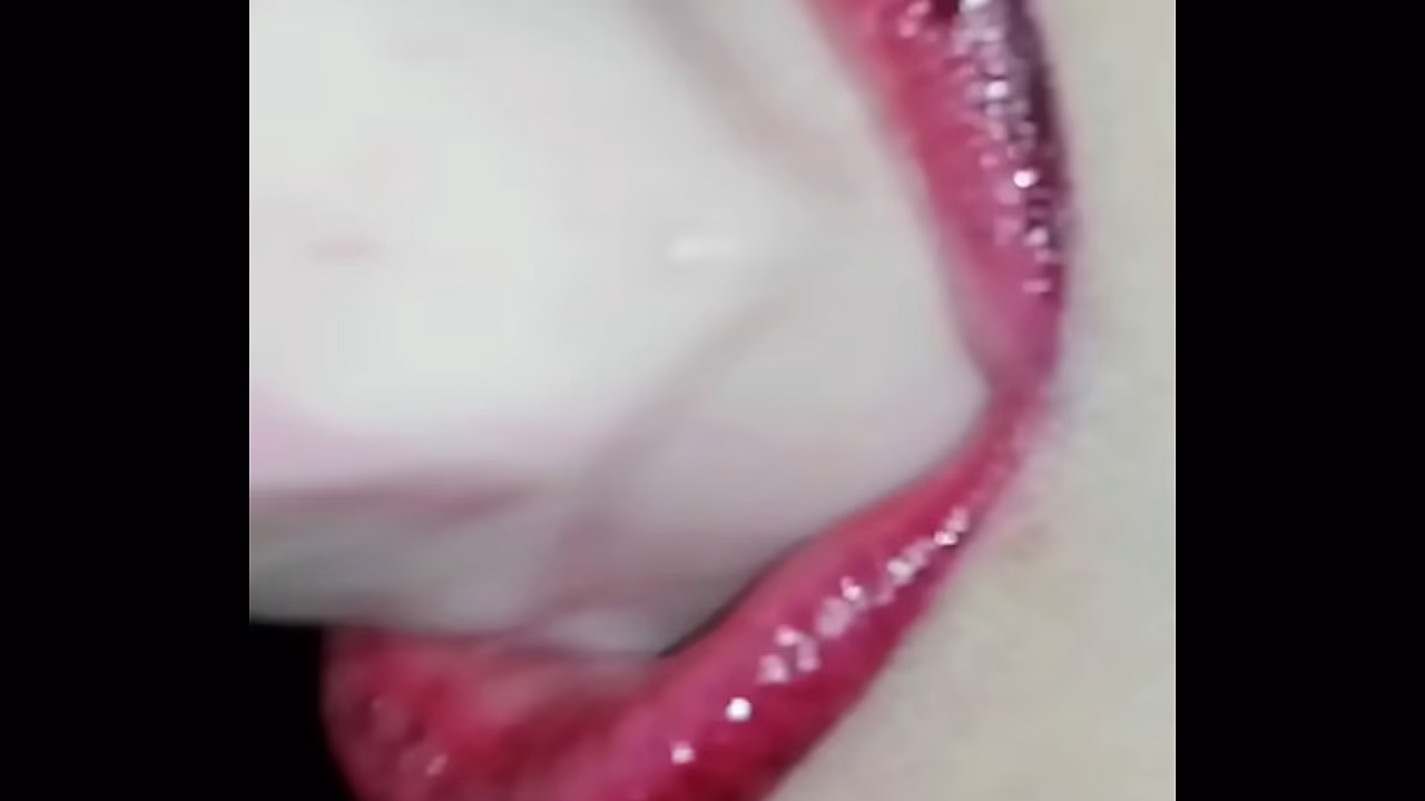 Stepmom Super Pussy. Sensual Red Lipstick