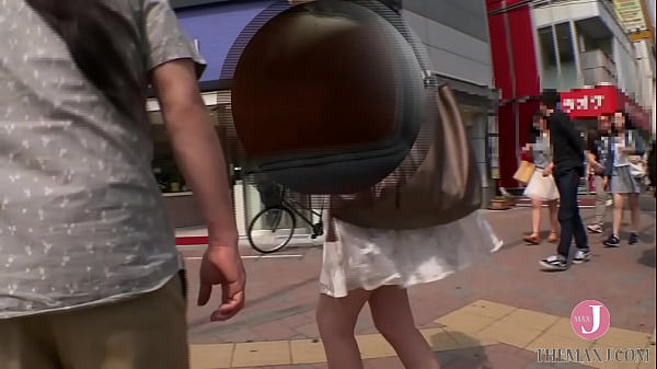 Shy Japanese babe in stockings shows her juicy ass and rides cock