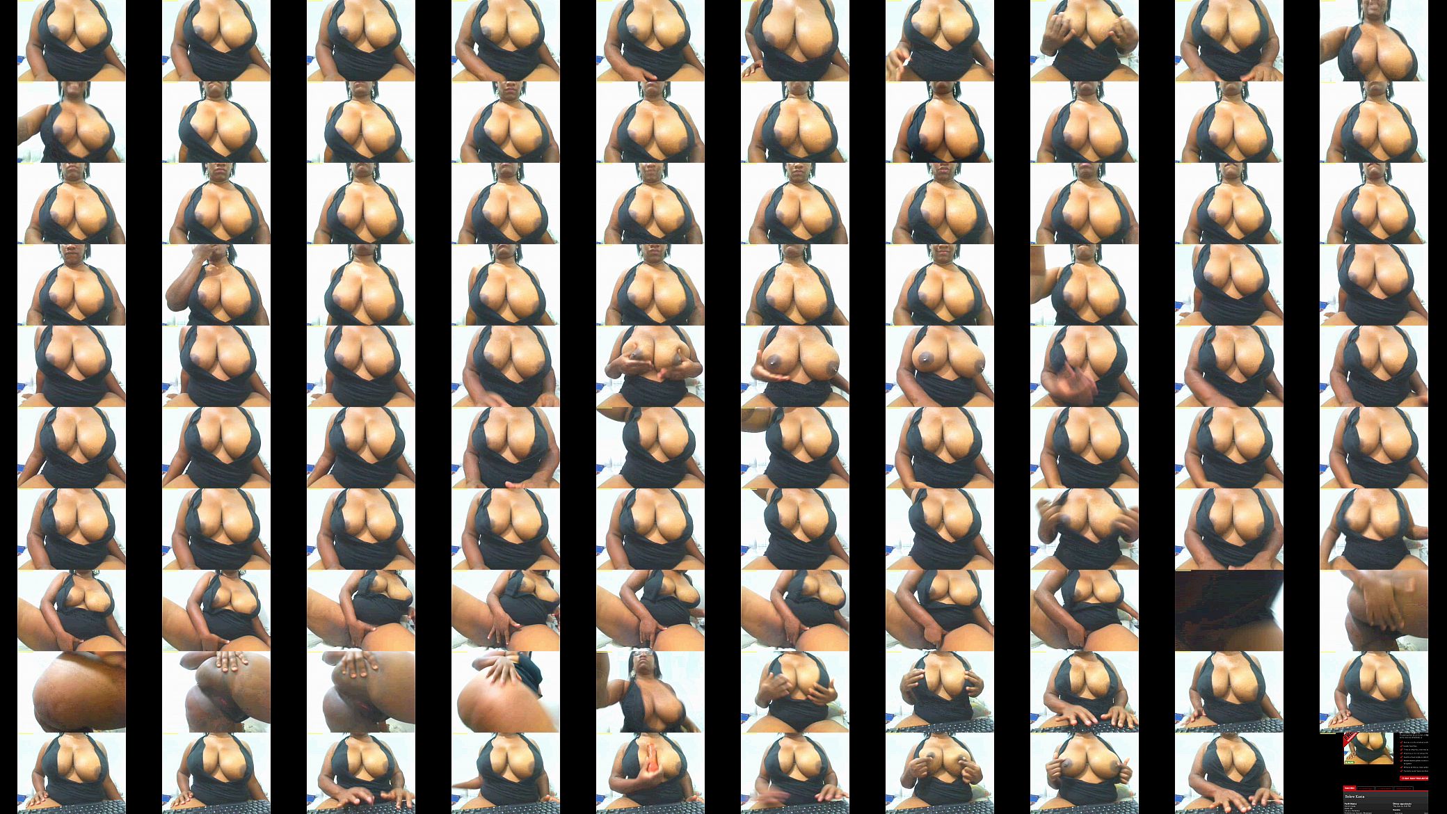 Ebony show BIg tits and big pussy in Webcam 预览图