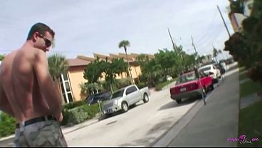 white hunk picks up flirtatious ebony on the beach and fucks her at his place 