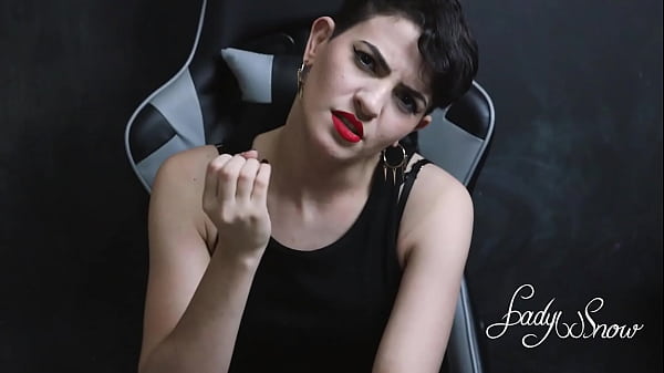 JOI - Guided Handjob with Strapon/ Pegging - Lady Snow Brazil (complete in RED)