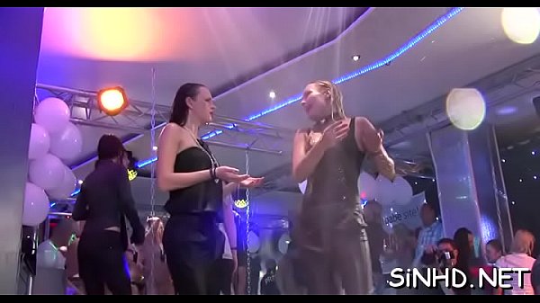 Lucky dudes receive juicy pleasuring from sexually excited darlings