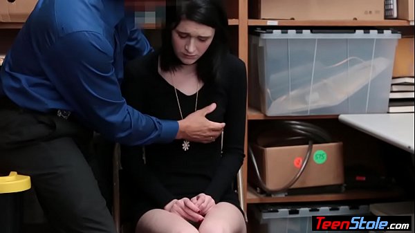 Download Video - Pale tiny teen suspect punish fucked by a LP officer