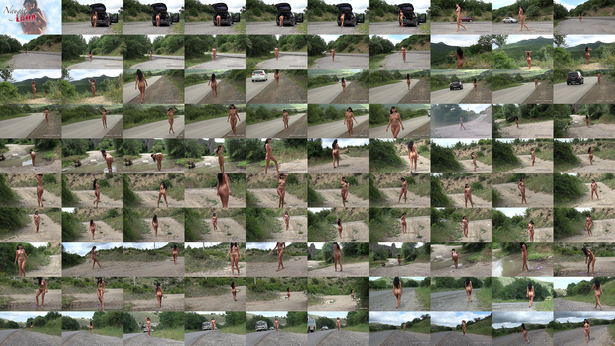 Nude on a mountain road 预览图