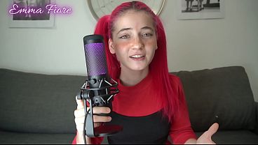 Petite teen reacting to Amateur Porn - Emma Fiore