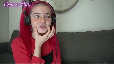 Petite teen reacting to Amateur Porn - Emma Fiore