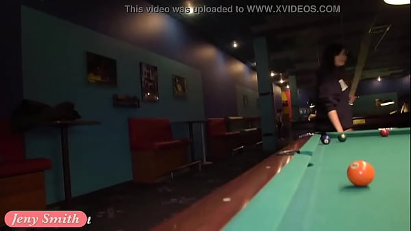 Jeny Smith playing pool