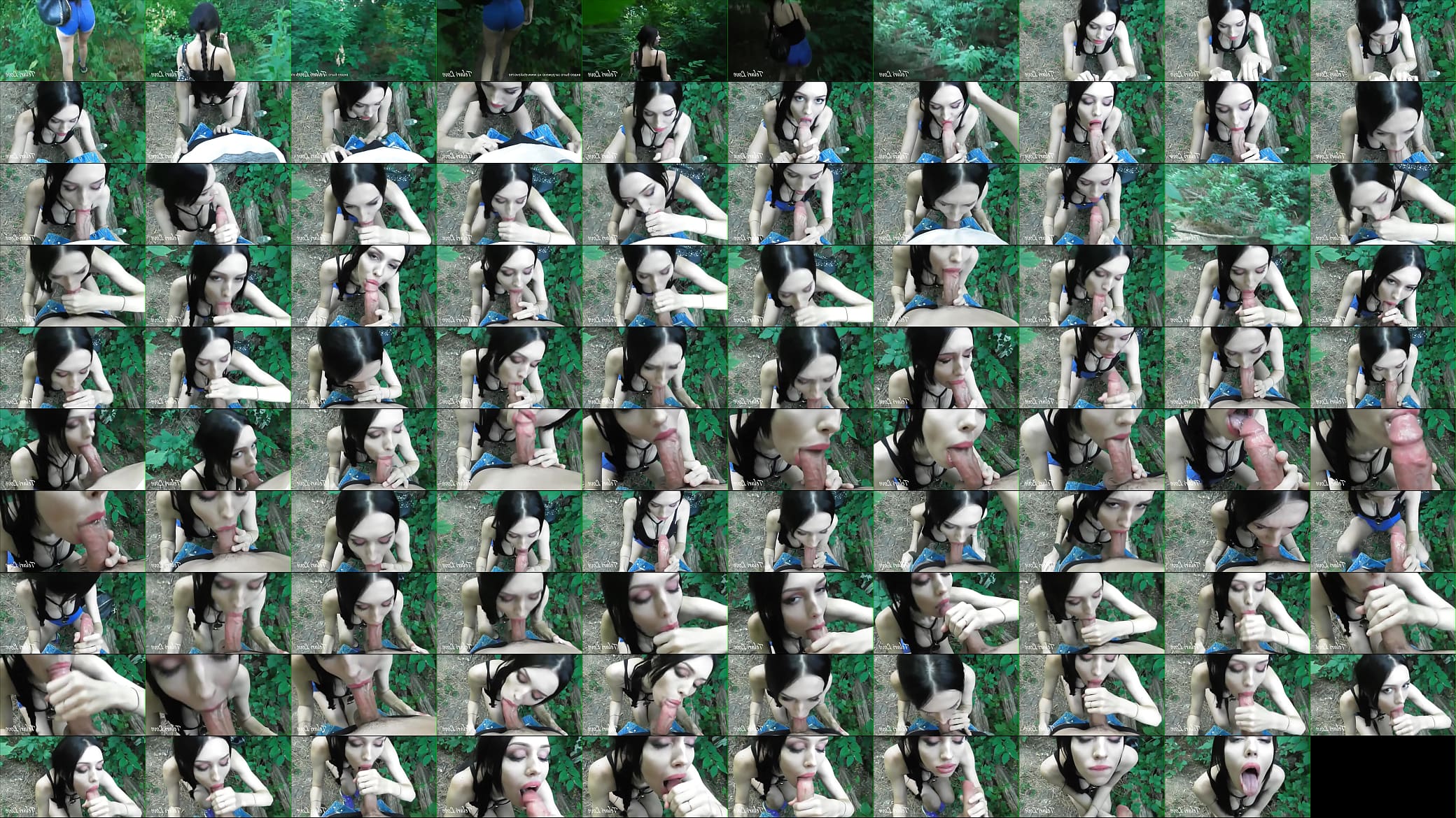 Russian porn star TELARI LOVE enjoy having one blowjob on the nature outside. 预览图