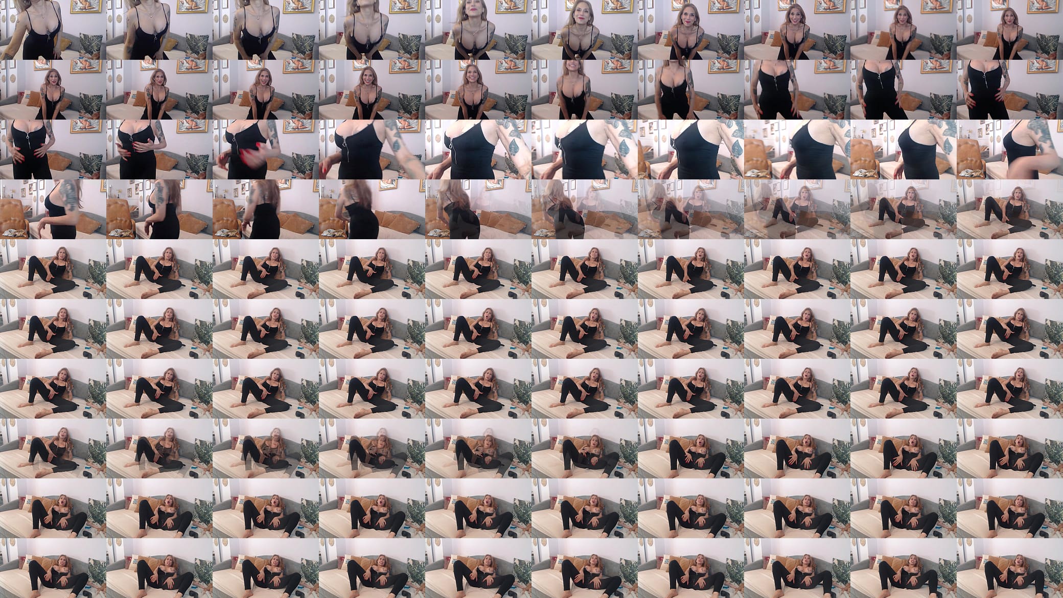 Black bodysuit and Tights Masturbation 预览图