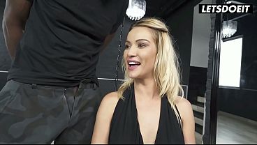 BBC Interracial Anal Fuck... Blonde Fucks Her Ass With a Giant Dildo Then Grabs His Big Black Cock