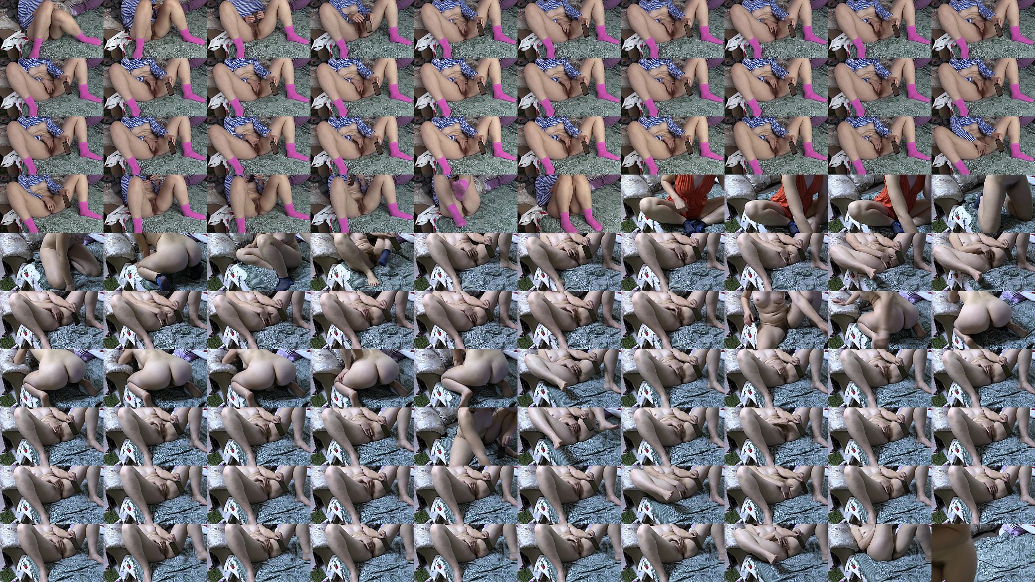 Very hairy pussy masturbates with strangers in front of a webcam. Amateur fetish at home on the couch when you can&rsquo;t walk outside. 预览图